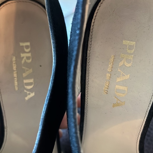 Prada peep toe suede sandal shoe - Picture 10 of 12